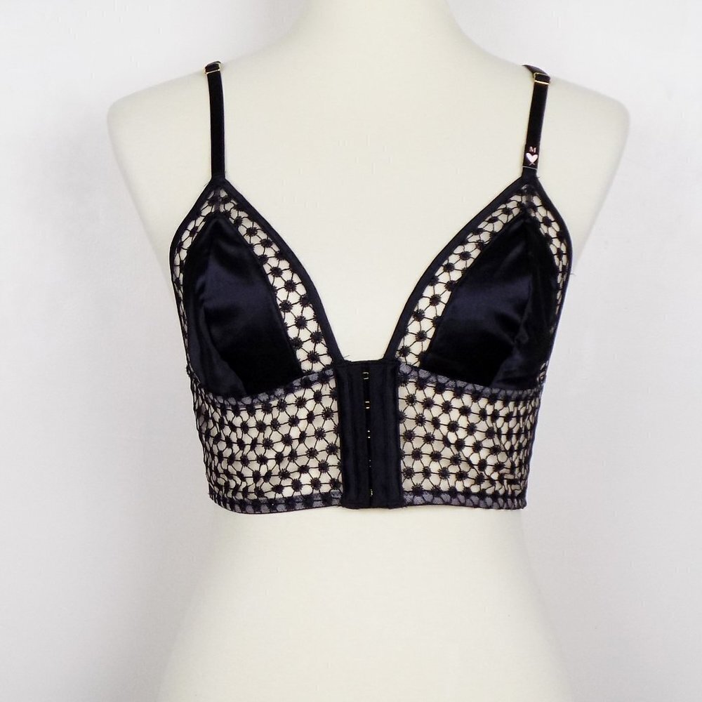 nwt VS strappy crop bralette bra sexy mesh